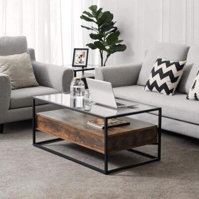 Glazen salontafel