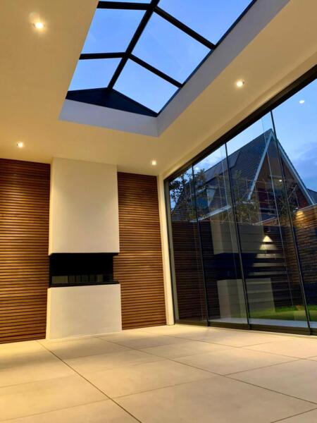 Glas voor een overkapping