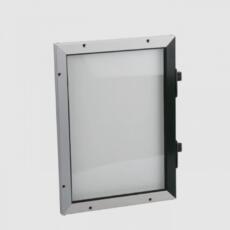 Aluminium voorzetraam met scharnieren