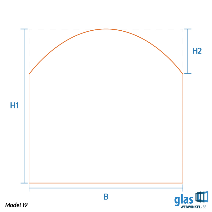 Boogspiegel technische tekening