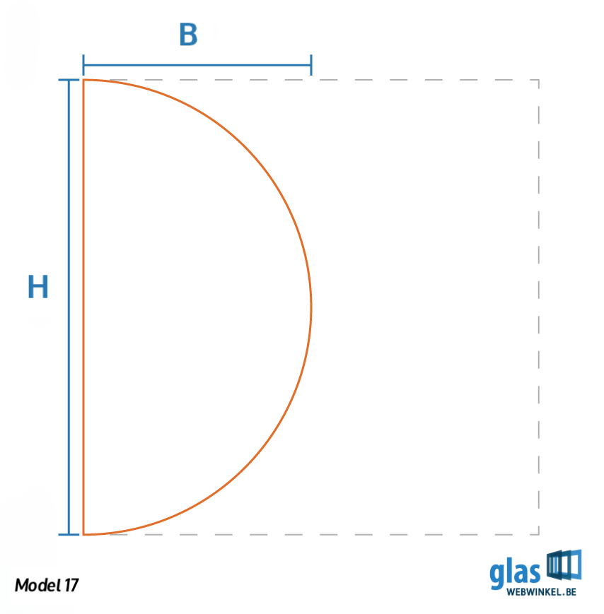 Model 17 - halfronde spiegel