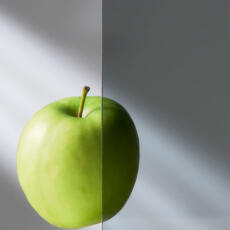 Enkel glas in het grijs gekleurd