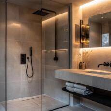 Veiligheidsglas voor een glazen douchecabine