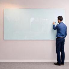Whiteboard van gehard glas, schrijven op glas