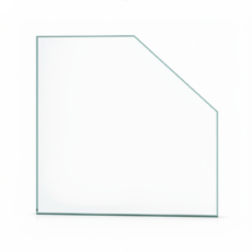 Glasplaat gehard glas schuine zijde links aflopend
