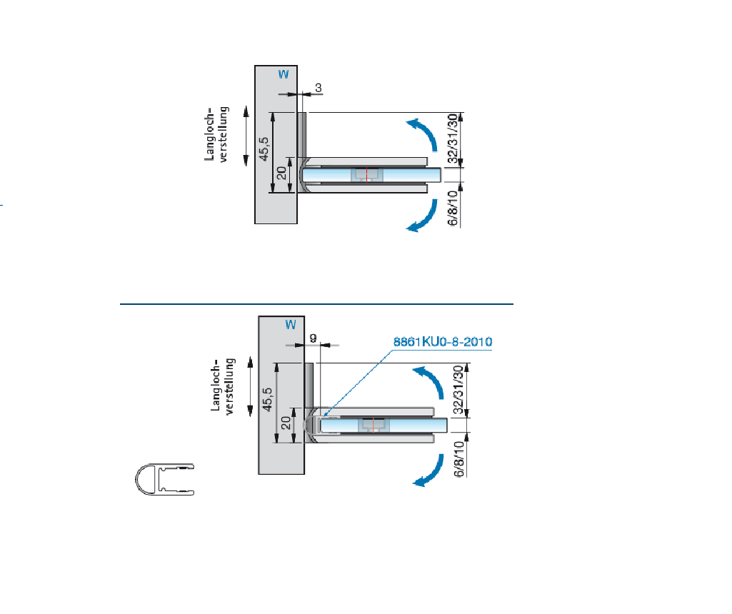 Premium douchedeur scharnier afdichtprofiel