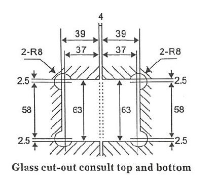 Technische tekening basisscharnier