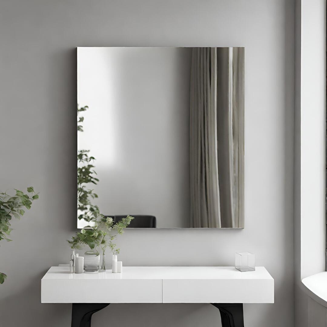 Plakspiegel verzilverd met spiegellijm