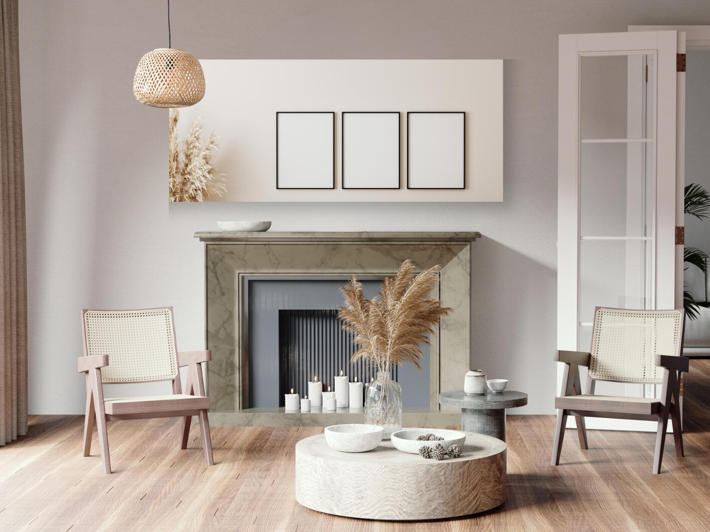 Spiegelglas in de woonkamer geplakt, verzilverd