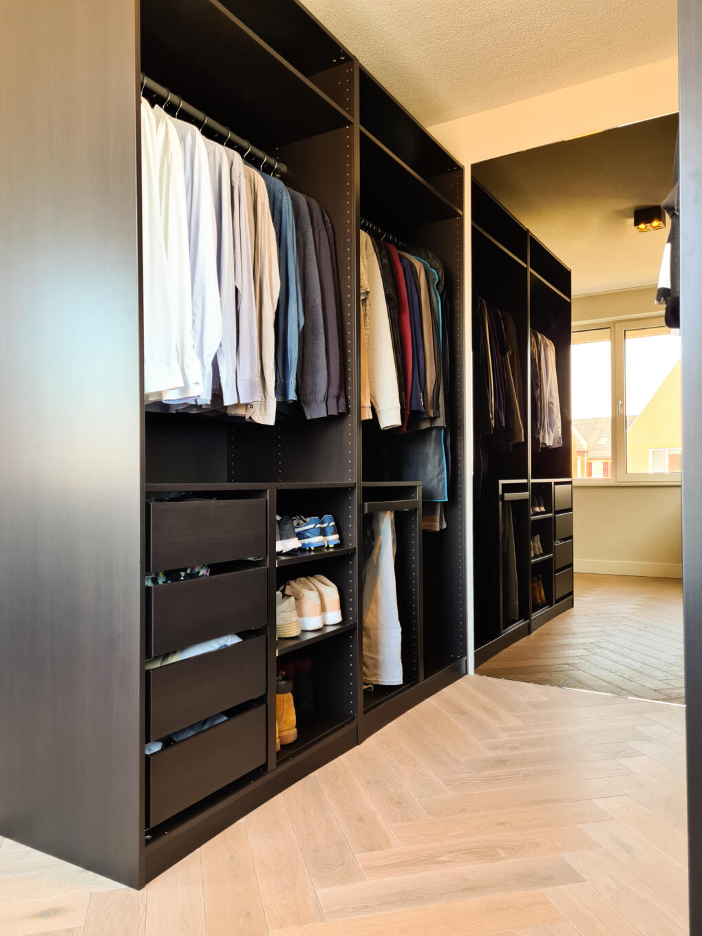 Paskamerspiegel in verzilverd brons