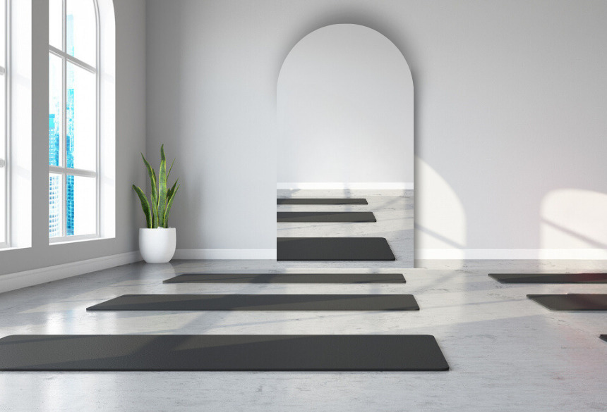 Dansspiegel in een boogvorm - verzilverd