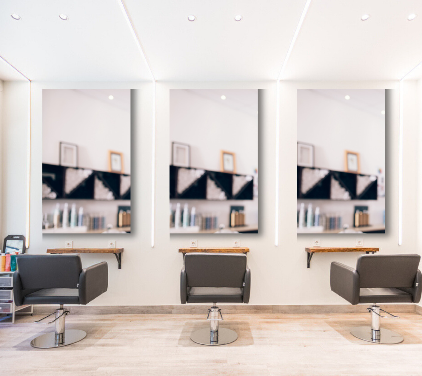 Kappersspiegel voor in de kapsalon - verschillende opties